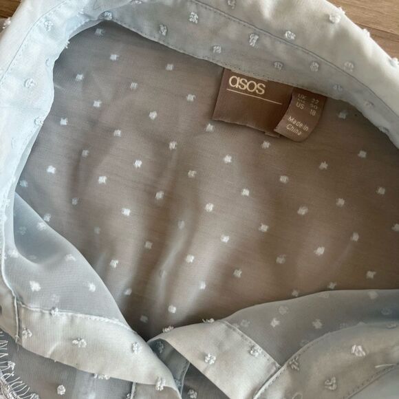 Asos 18 Plus Size baby Blue Floral Lace Dress - Picture 4 of 8